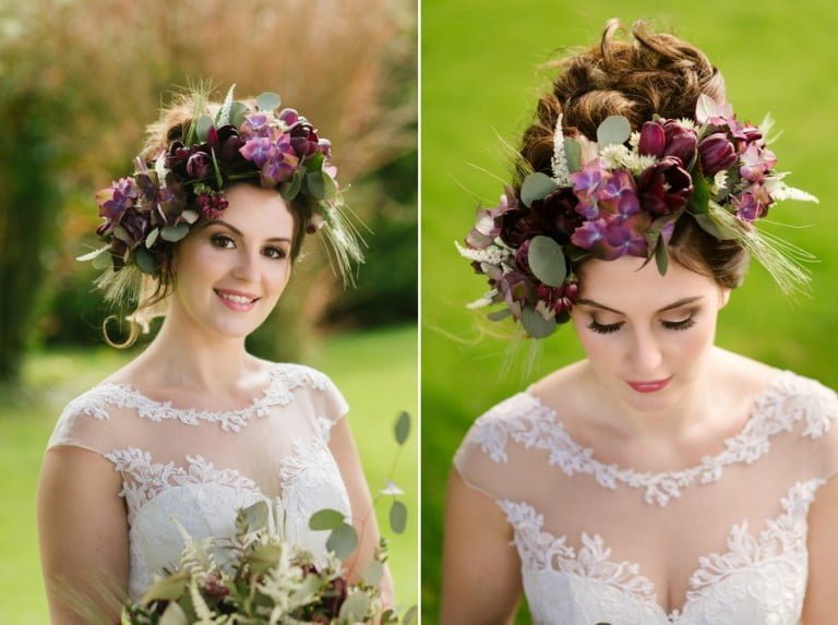 floral crown at Caer rhun hall