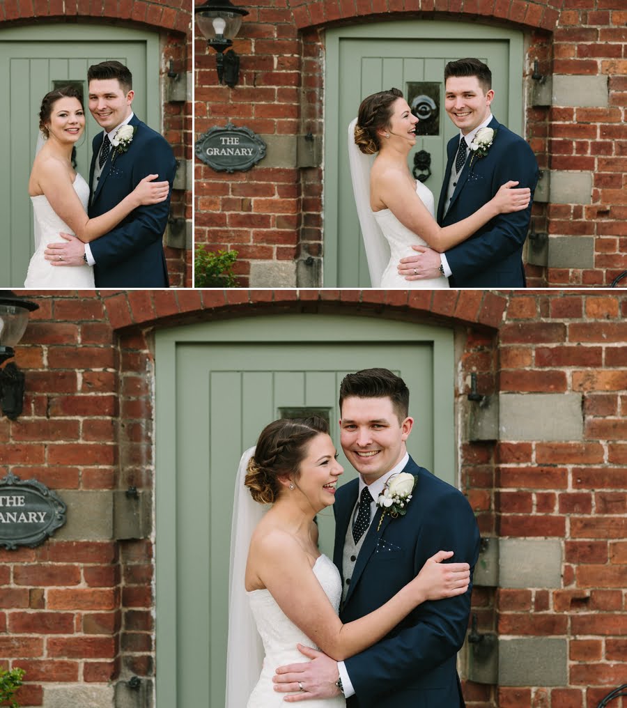 bride and groom at sandhole oak barn wedding 3