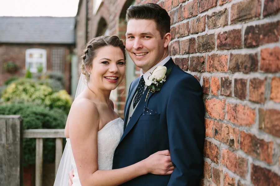 bride and groom at sandhole oak barn wedding 4
