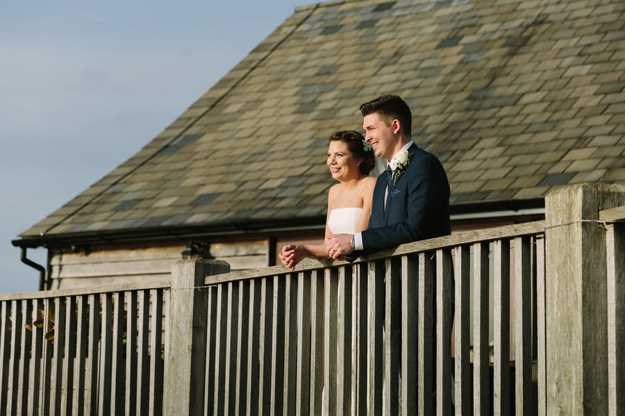 bride and groom at sandhole oak barn wedding 6