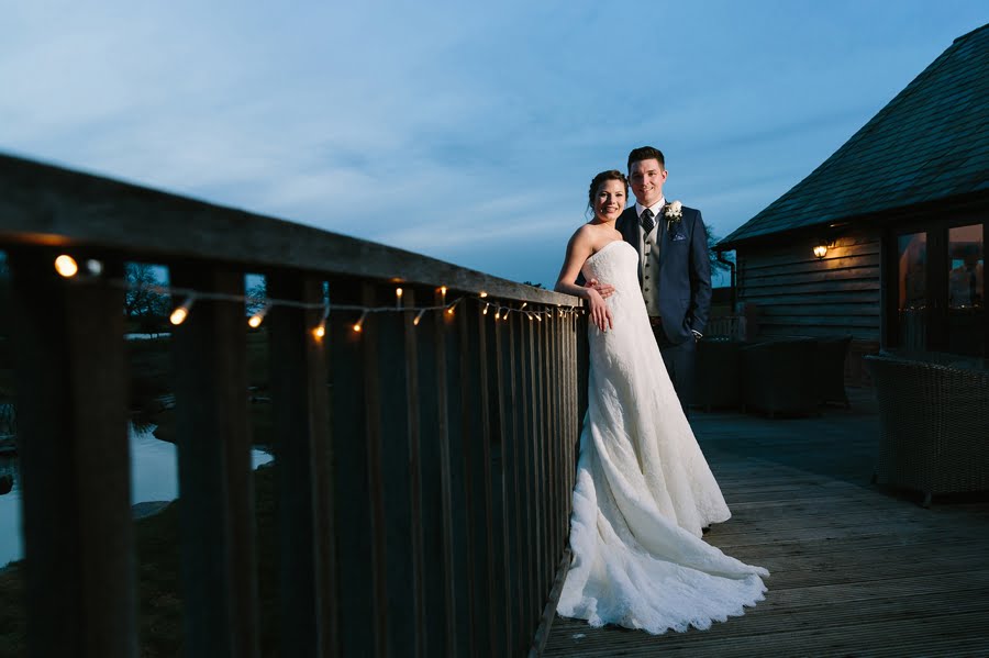 bride and groom at sandhole oak barn wedding a1