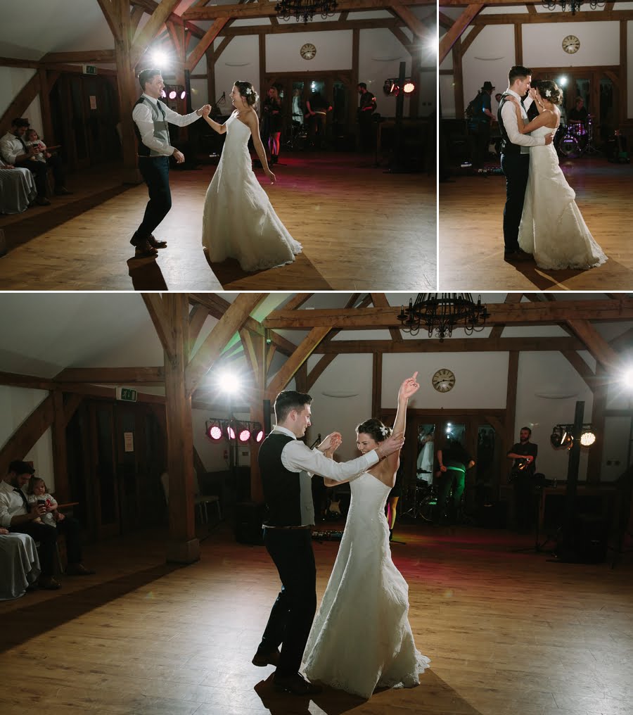 first dance at sandhole oak barn wedding