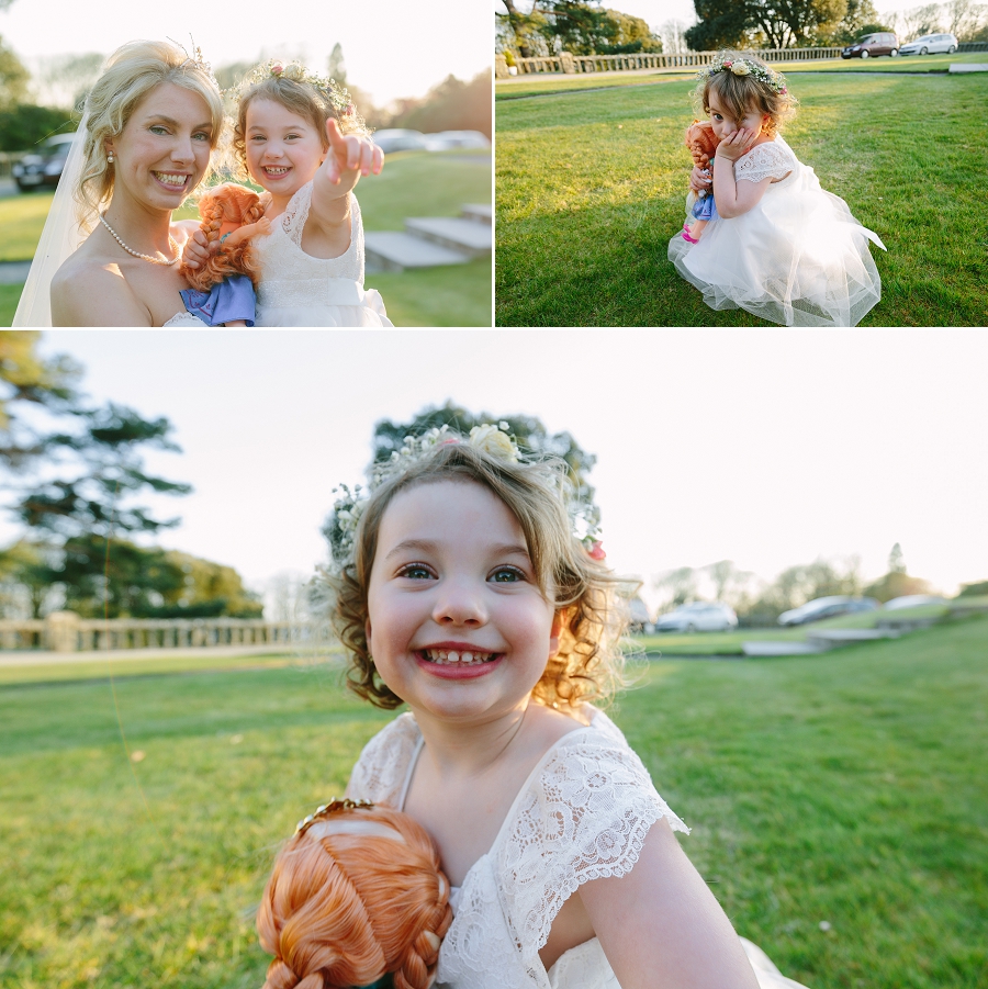 bride and daughter portrait