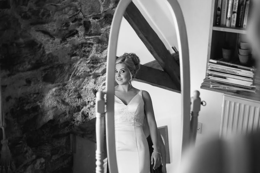 beautiful reflected bride at hafod farm 