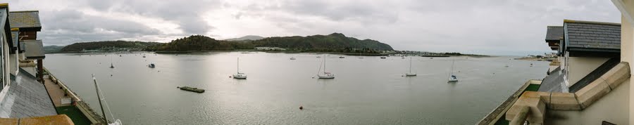 panoramic view of Conwy estuary from Quay hotel and spa wedding