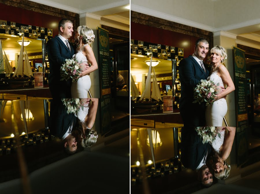 yet more indoor bride and groom portraits at Quay hotel and spa wedding