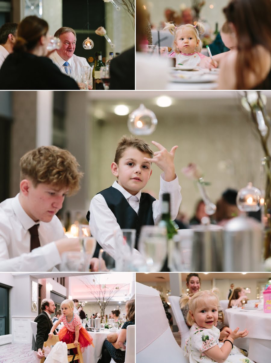 guests at wedding breakfast at Quay hotel and spa wedding