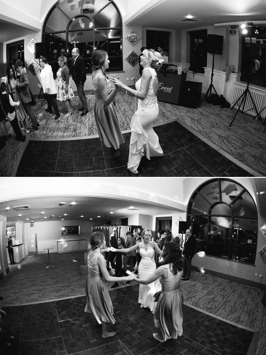 bride dancing at Quay hotel and spa wedding