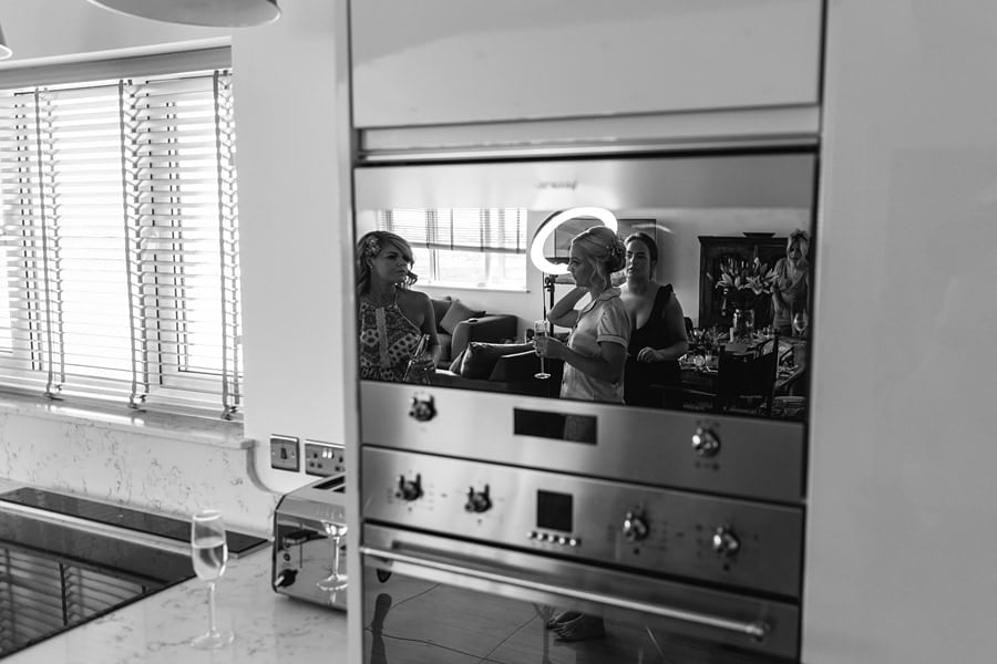 reflection of bridal prep