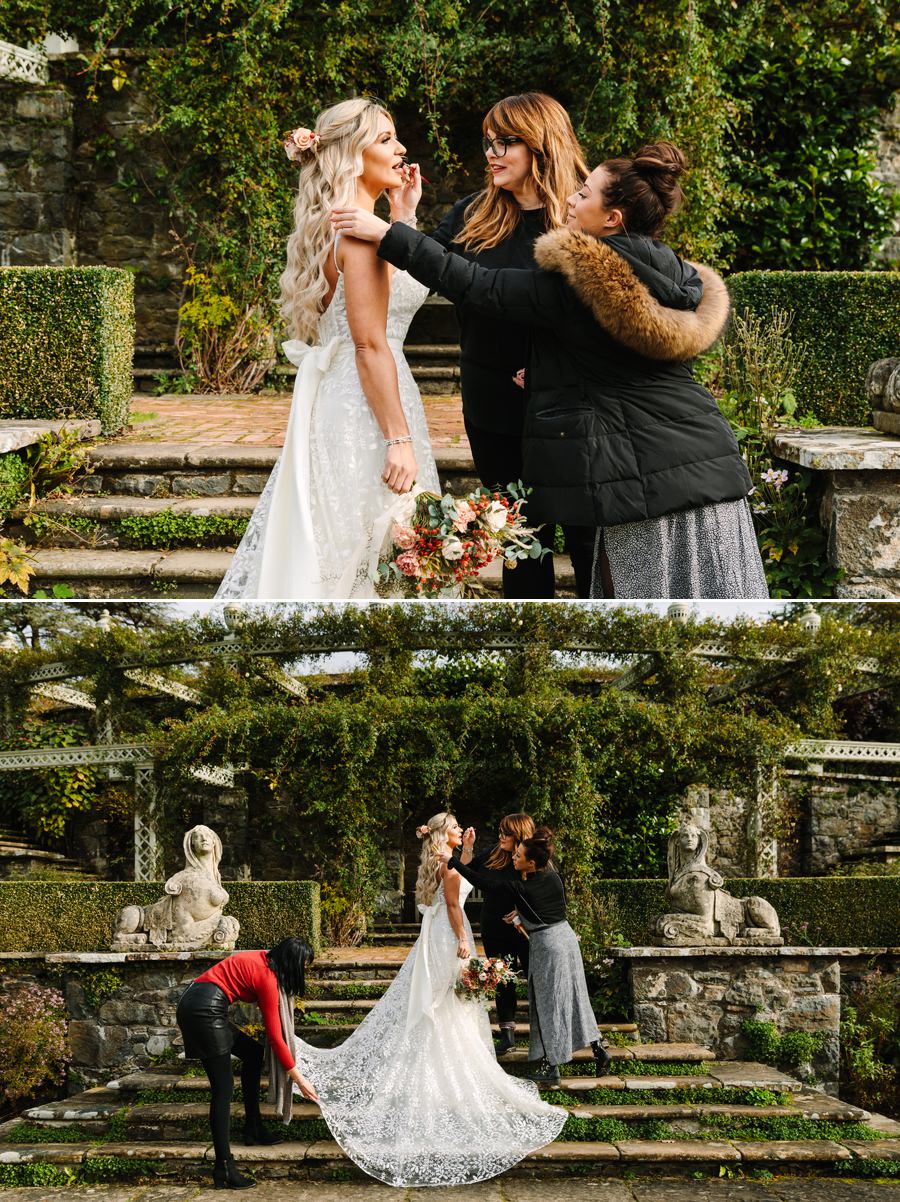 Bridal shoot in Bodnant garden