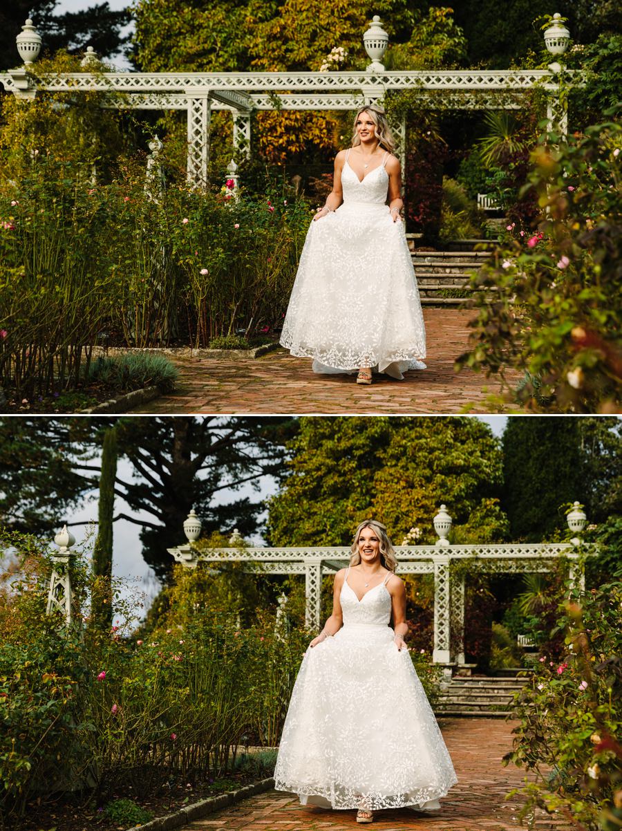 Bridal shoot in Bodnant garden
