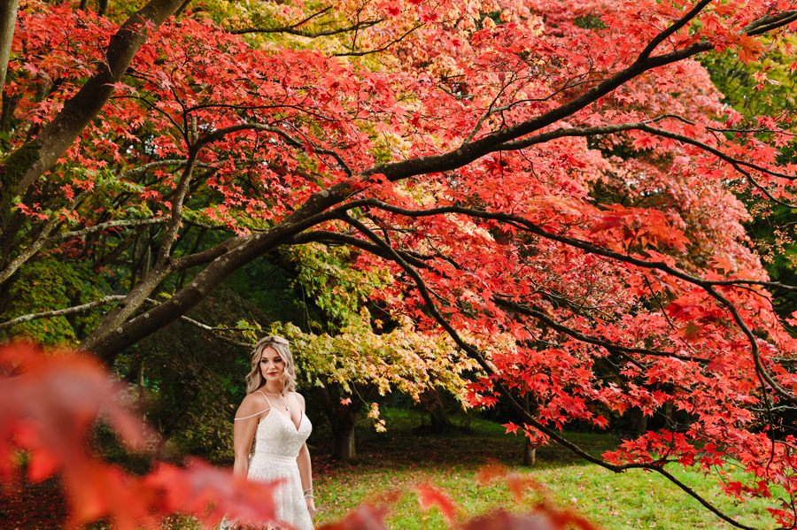Bridal shoot in Bodnant garden