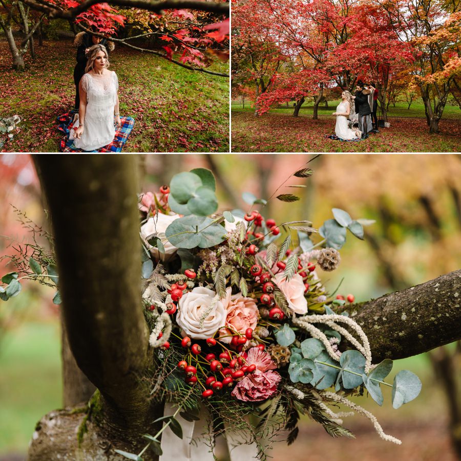 Bridal shoot in Bodnant garden