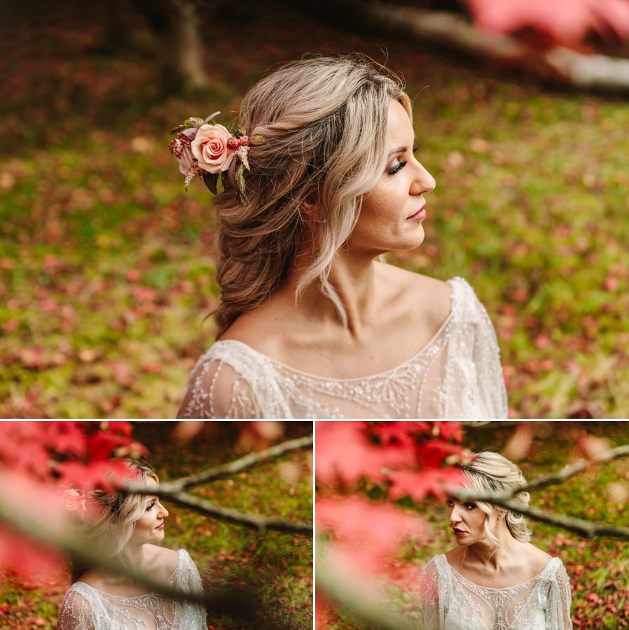 Bridal shoot in Bodnant garden