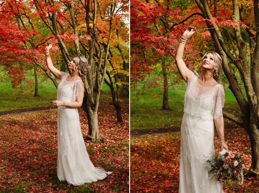 Bridal shoot in Bodnant garden
