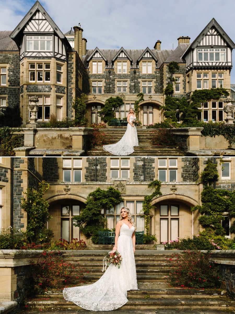 Bridal shoot in Bodnant garden