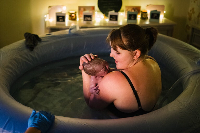 Birthing photography in North Wales
