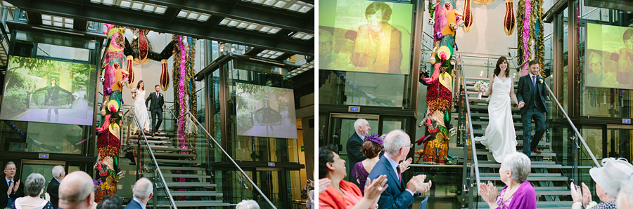 wedding photography at Manchester art gallery