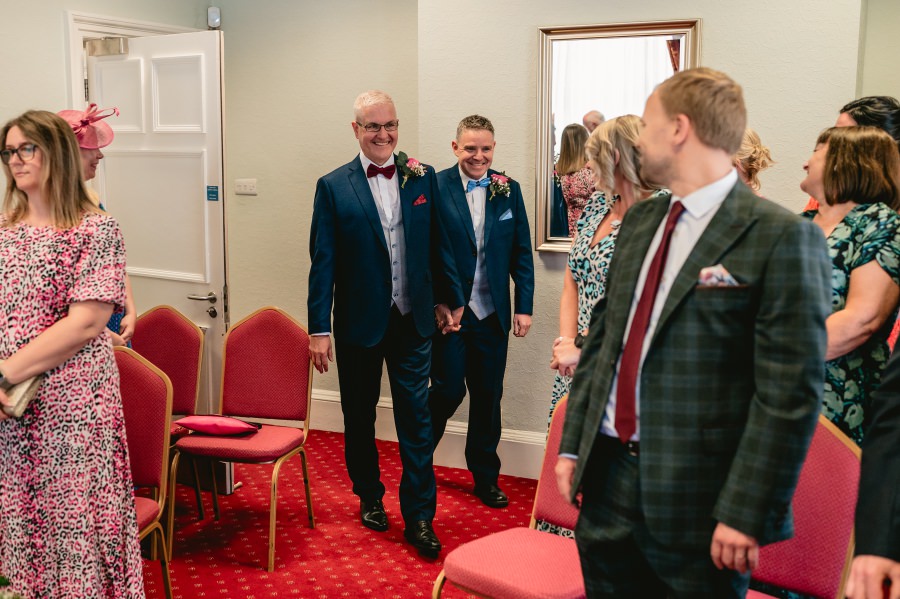 a summer gay wedding at Caer Rhun Hall