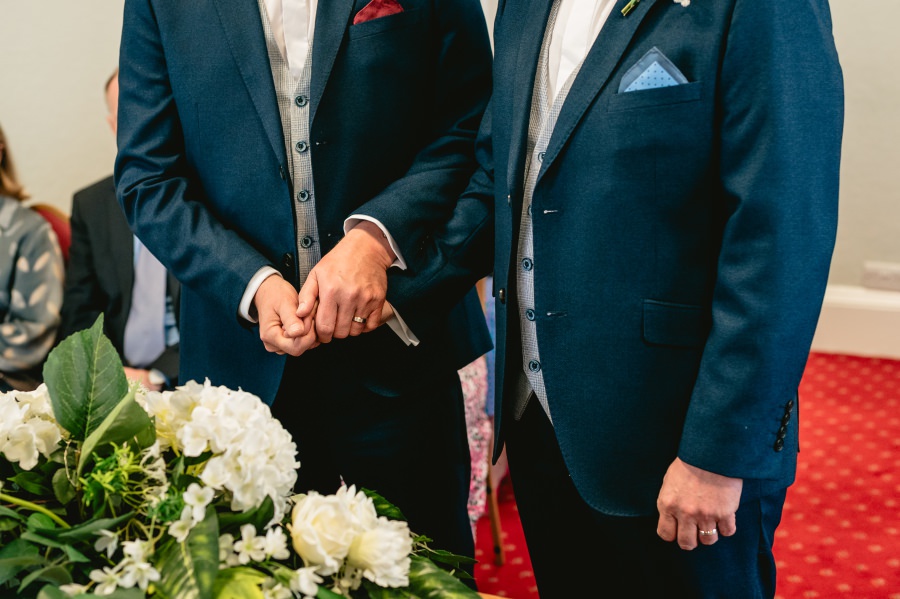 a summer gay wedding at Caer Rhun Hall