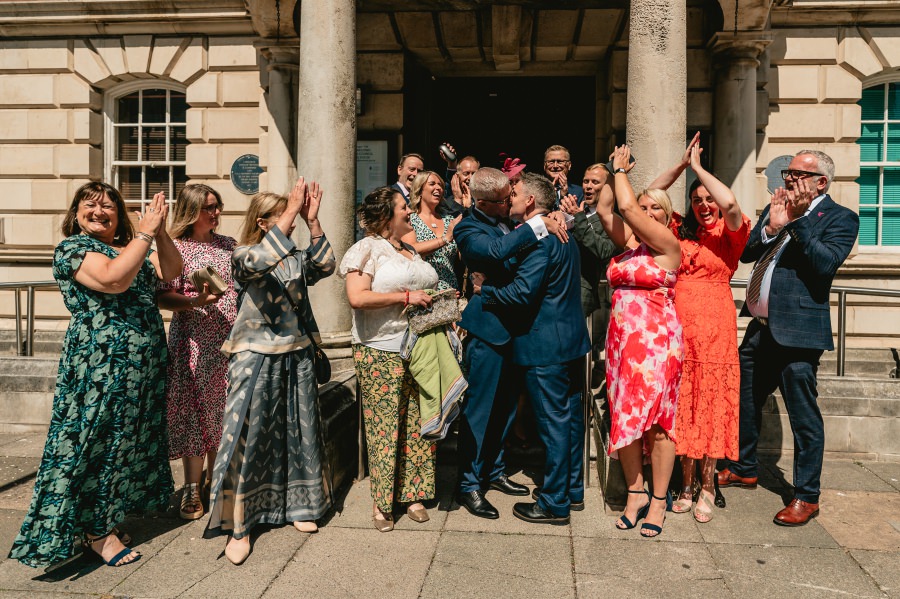 a summer gay wedding at Caer Rhun Hall