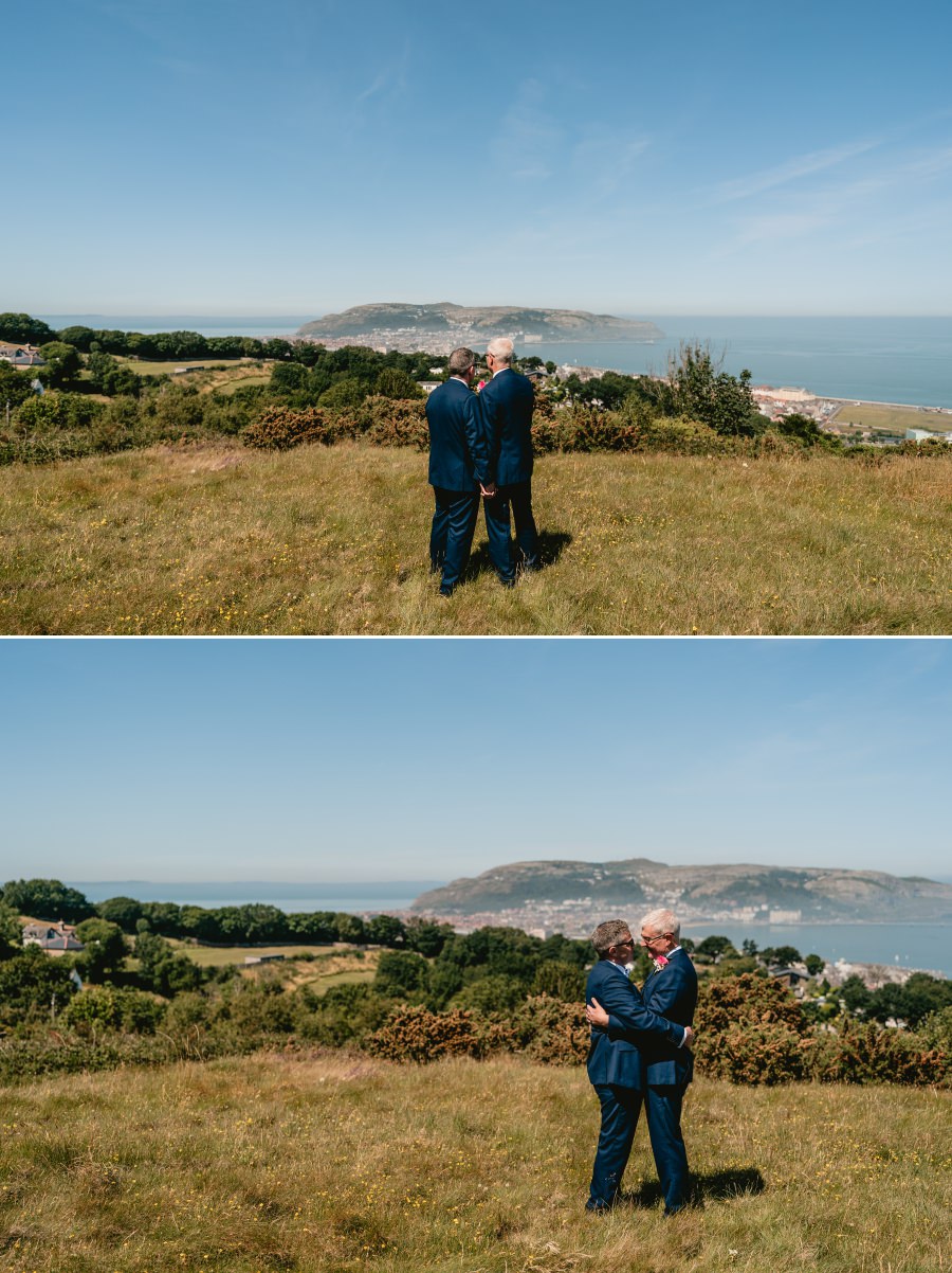 a summer gay wedding at Caer Rhun Hall