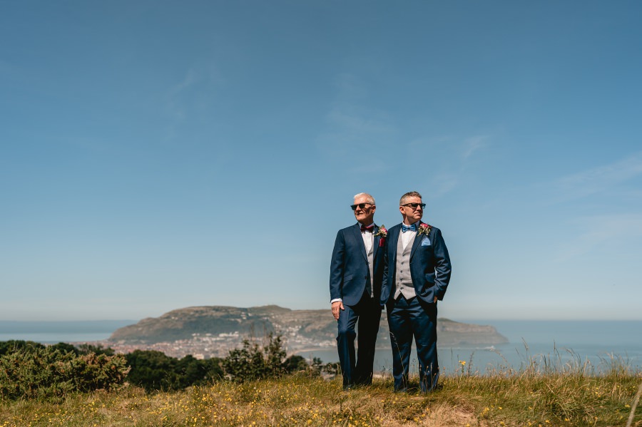 a summer gay wedding at Caer Rhun Hall