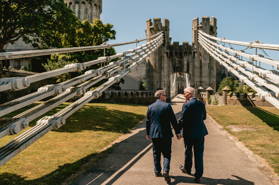 a summer gay wedding at Caer Rhun Hall