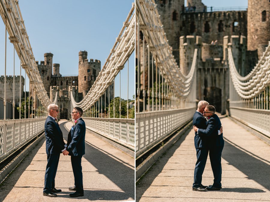 a summer gay wedding at Caer Rhun Hall