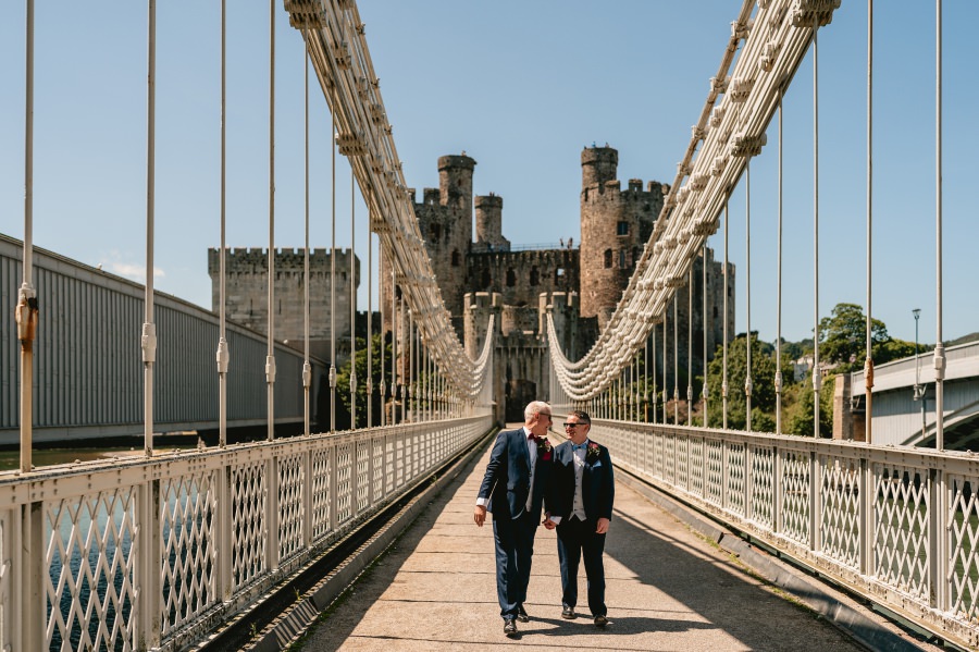 a summer gay wedding at Caer Rhun Hall