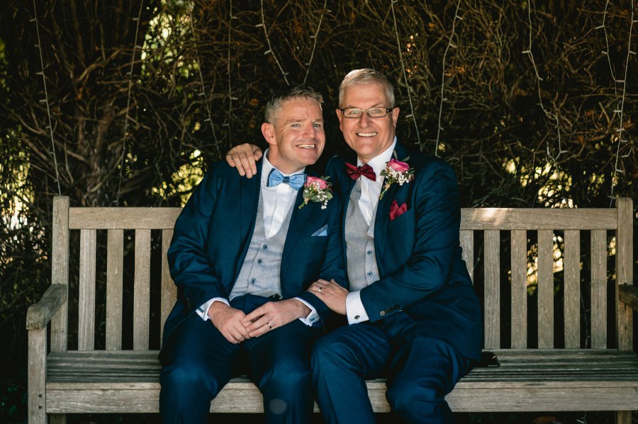 a summer gay wedding at Caer Rhun Hall