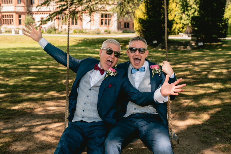 a summer gay wedding at Caer Rhun Hall