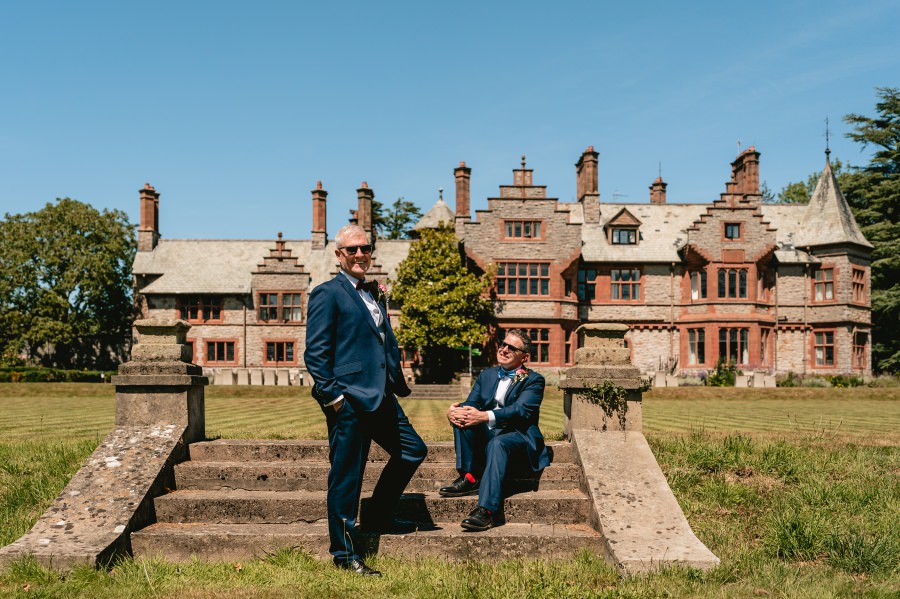 a summer gay wedding at Caer Rhun Hall