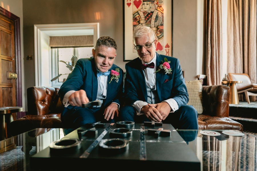 a summer gay wedding at Caer Rhun Hall