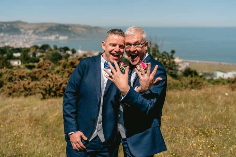 a summer gay wedding at Caer Rhun Hall