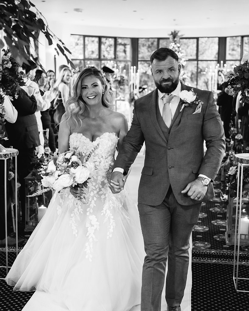 A couple married in Bron Eifion