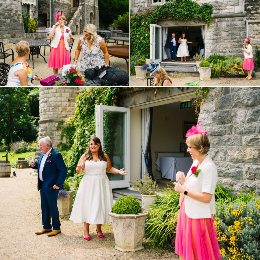 Fun wedding at Chateau Rhianfa