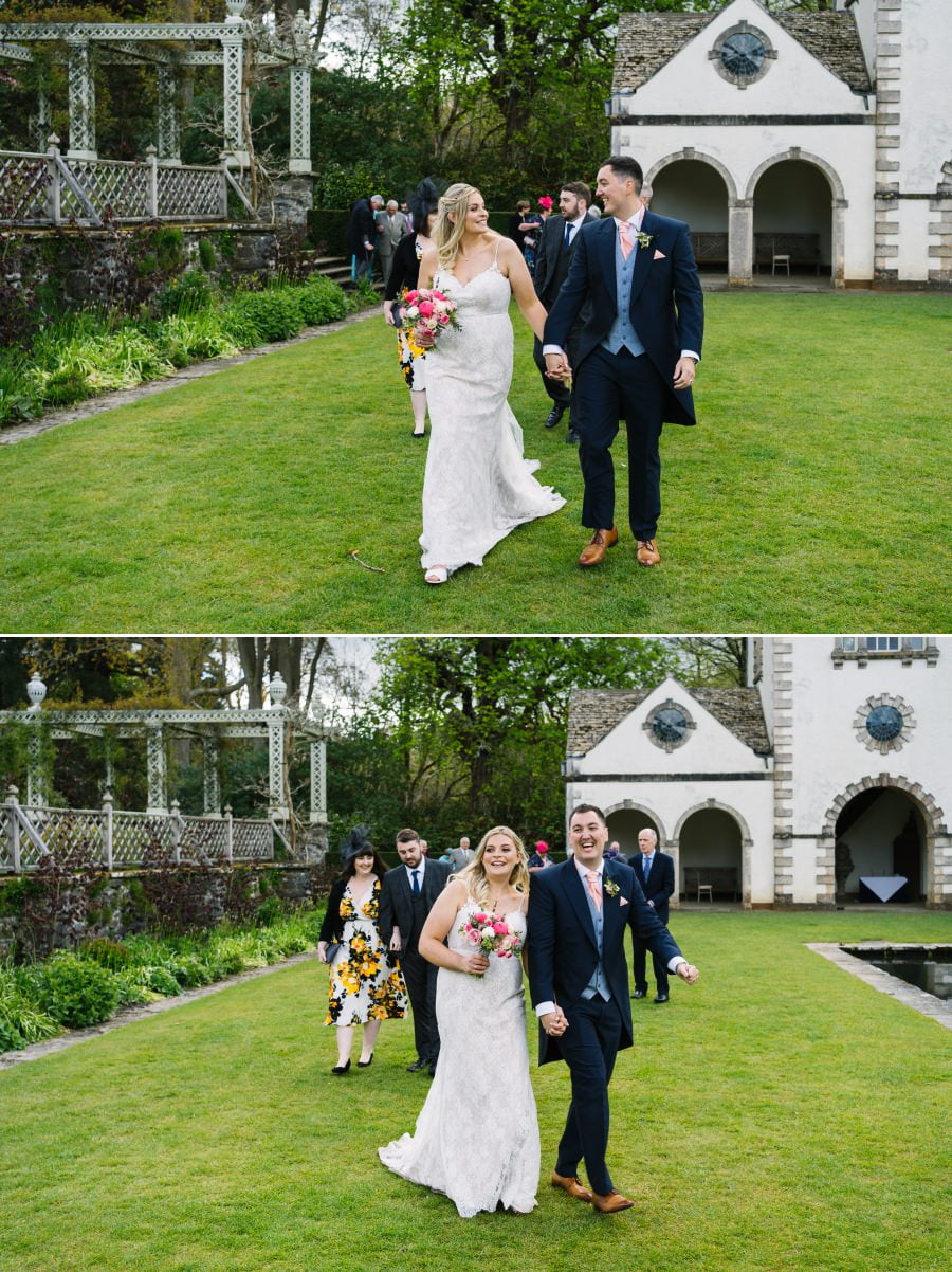 spring wedding at Bodnant Garden