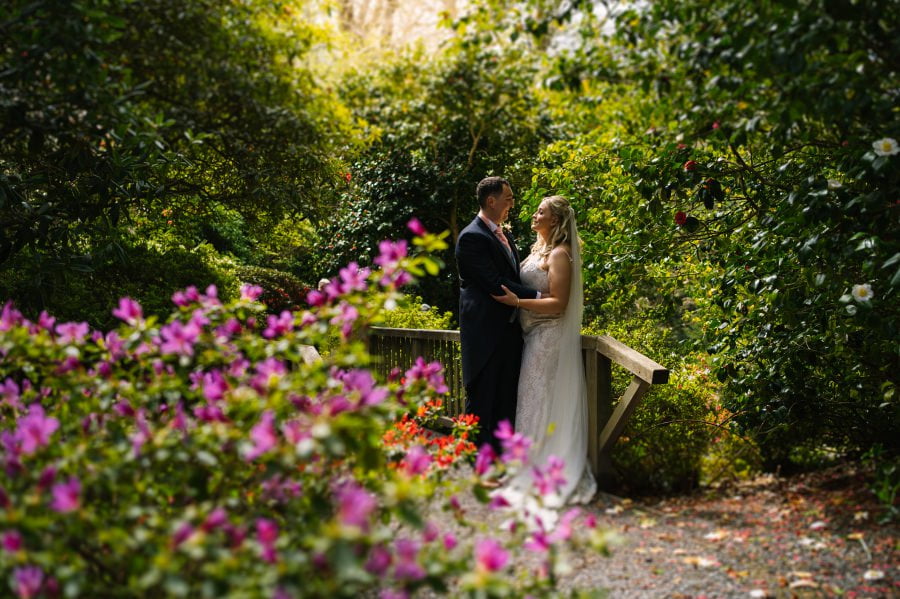 spring wedding at Bodnant Garden