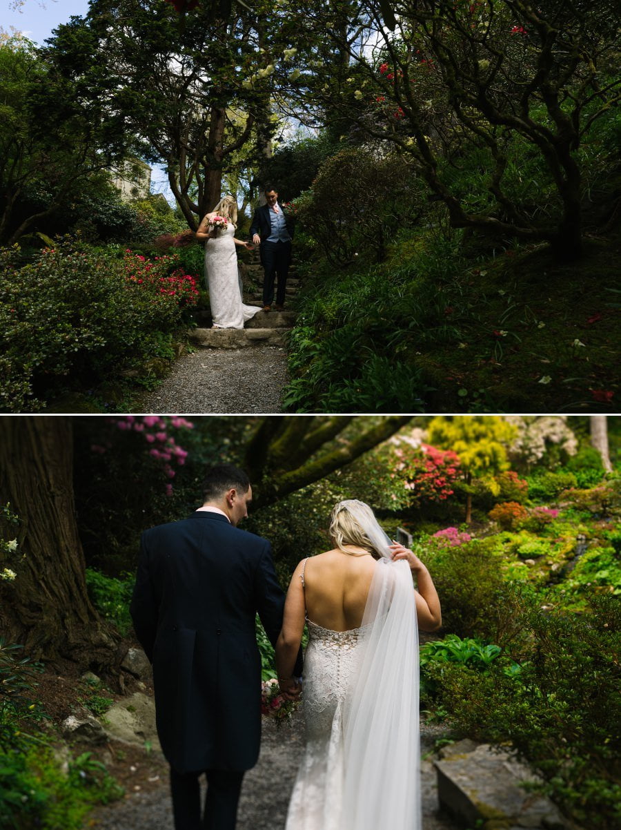 spring wedding at Bodnant Garden